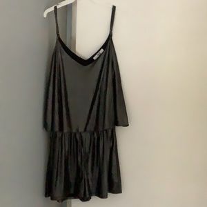 Black metallic romper
